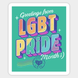 Greetings from LGBT pride month 2021 Sticker
